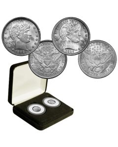 First and Last Barber Silver Quarters