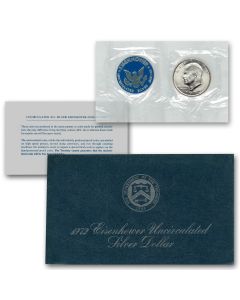 40% Silver Uncirculated "Blue" Eisenhower Dolllar-1972-S