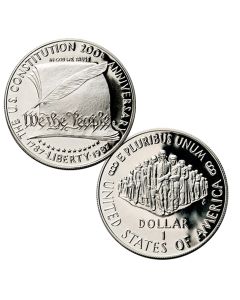 1987 $1 Constitution Proof Silver Dollar