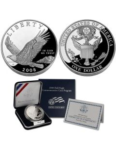 2008-P Bald Eagle Silver Proof Dollar (OGP/COA)