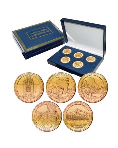 National Park Quarter Sets - Gold Plated-2010
