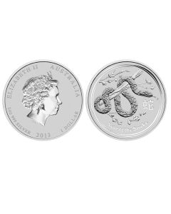  2013 Australia 1 oz Silver Year of the Snake BU 