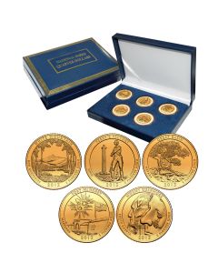 National Park Quarter Sets - Gold Plated-2013