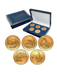 National Park Quarter Sets - Gold Plated-2014