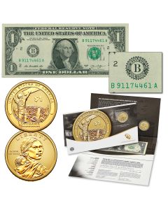 2015 Mohawk Ironworkers American $1 Coin and Currency Set