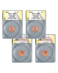 2025 P & D Lincoln SHIELD 1c Cent 2 Coin Set MS67