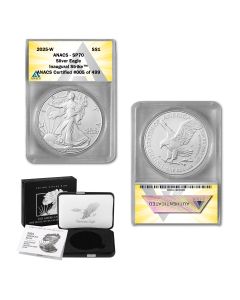 2025-W Burnished Uncirculated American Silver Eagle Coin SP70 - Initial Release