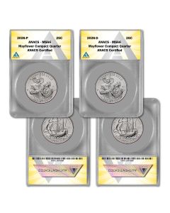 2026 P & D Mayflower Compact Semiquincentennial Quarter - MS66