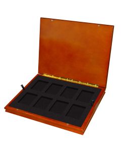 Wood Presentation Box for 8 Certified/Graded Coin Slabs 