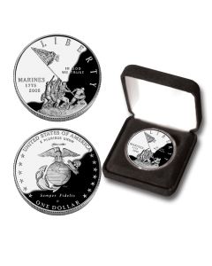 2005 Marine Corps 230th anniversary silver dollar