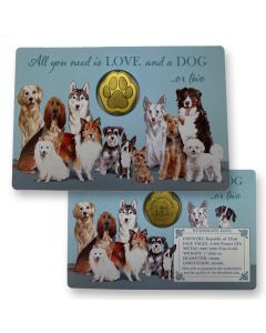 Dog Paw Print Gold Coin - 1/1000 Ounce (Chad)