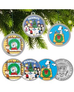 Peanuts 3 Coin set Christmas Ornaments