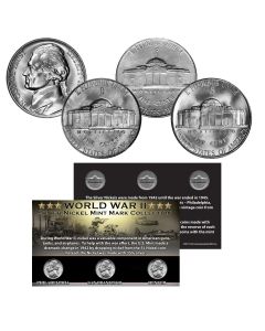 World War II Silver Nickel Mint Mark Collection