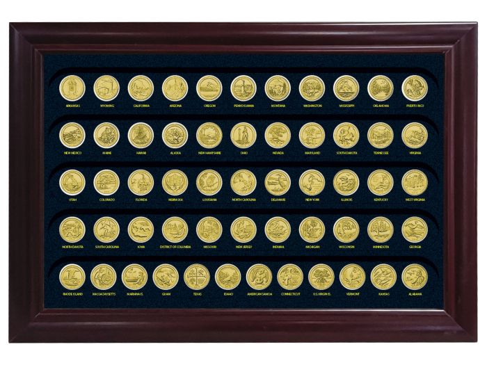 National Park Quarter Gold Layered Complete set (2010-2021) - America the Beautiful 1
